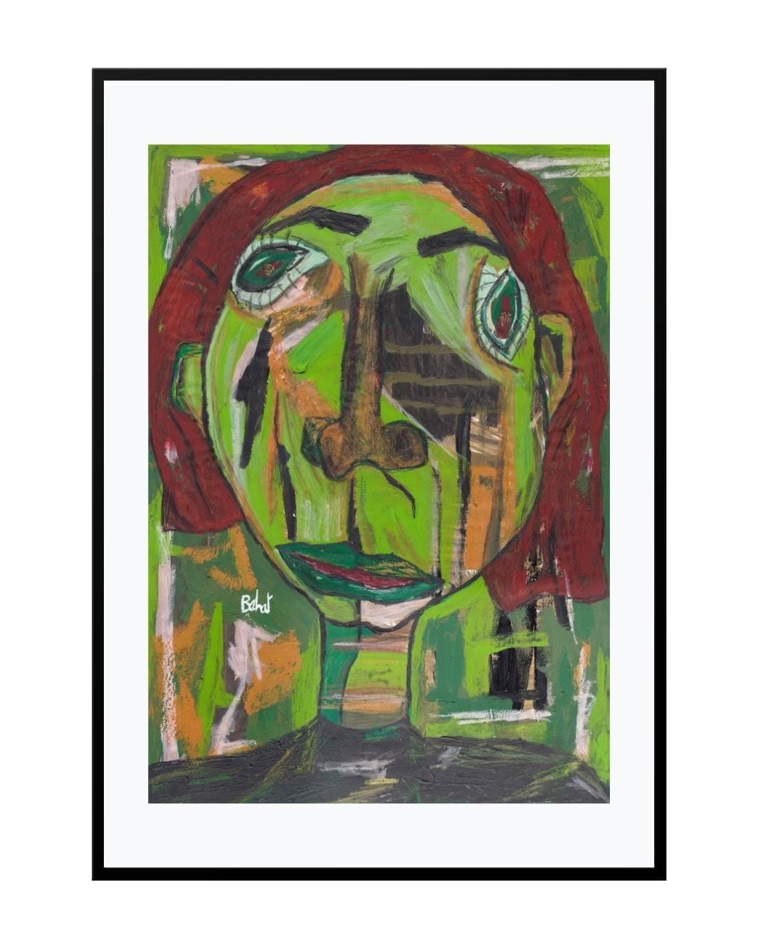 Posters, Prints, & Visual Artwork Weird Girl Expressionist Print - Weirdo